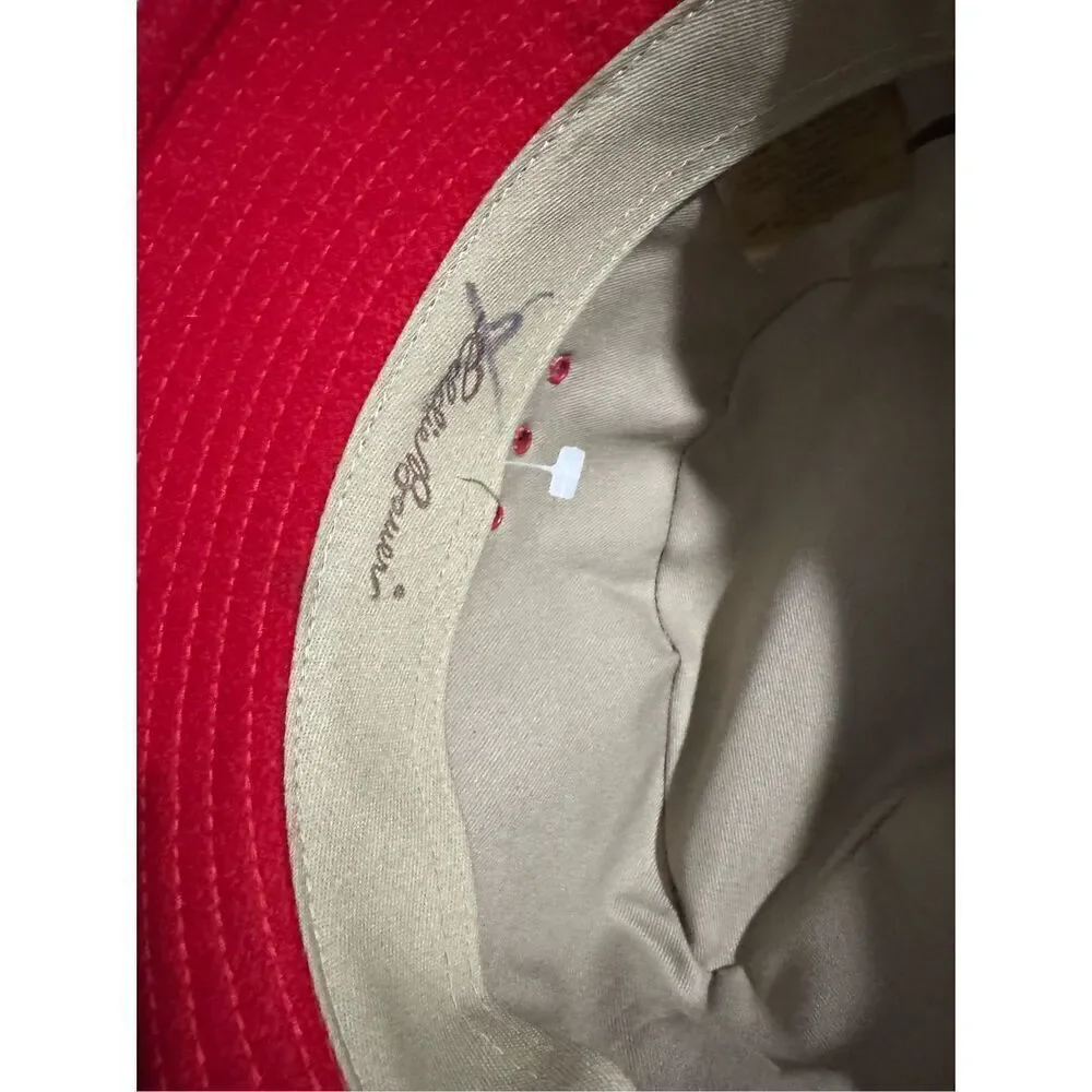Eddie Bauer vintage red wool blend hat men’s XL